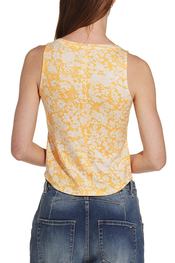 Valeria Henley Tank Top in Marigold