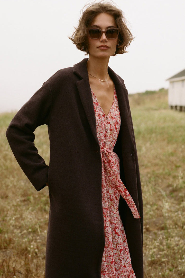 Mason Knit Coat - Coffee Bean