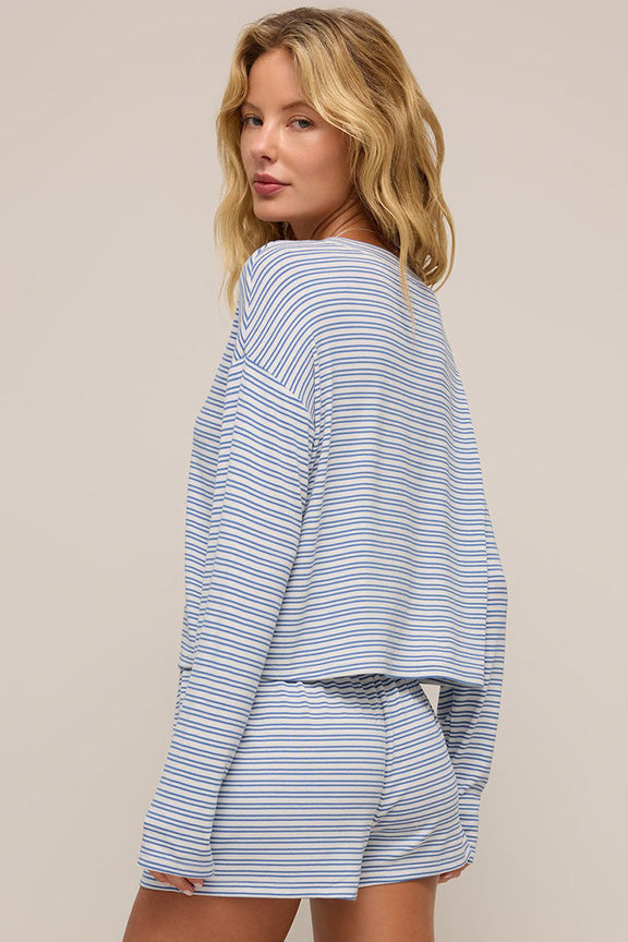 Mara Stripe Lounging Cardigan