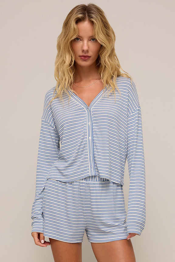 Mara Stripe Lounging Cardigan