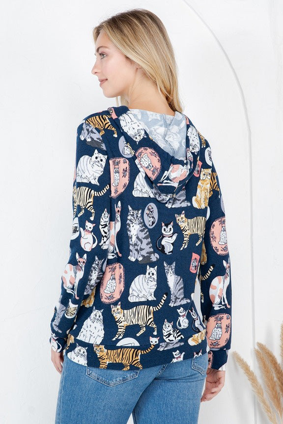 Classy Cat Pullover Hoodie