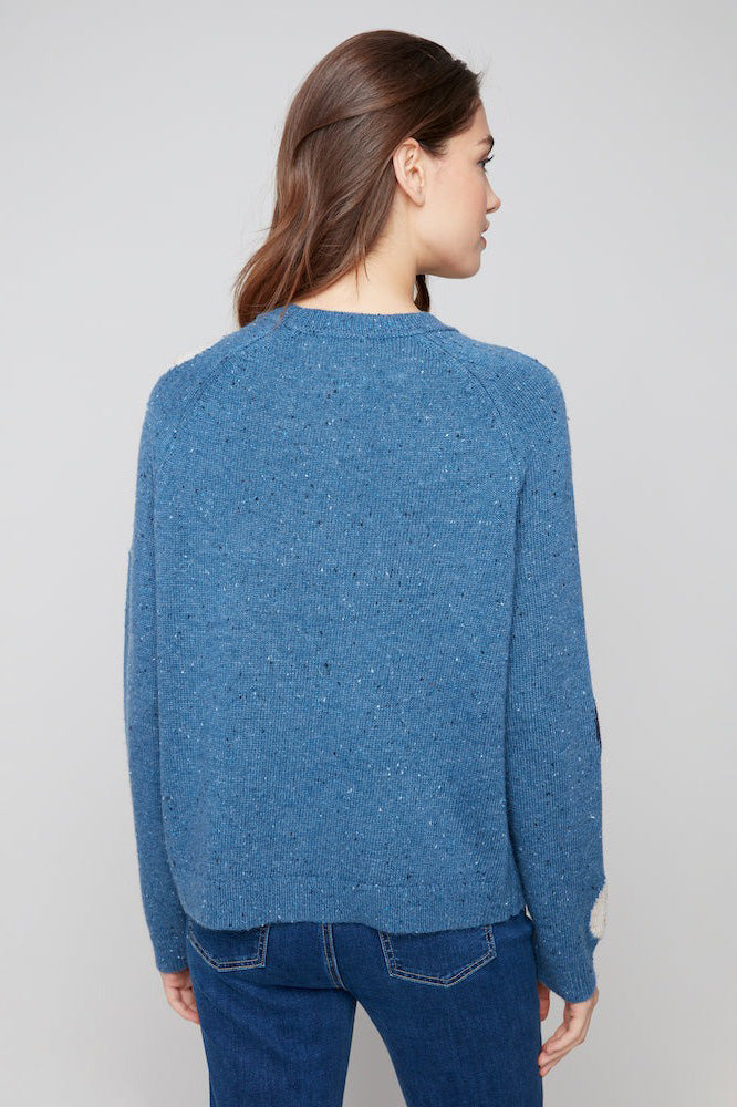 Dot Mock Neck Sweater