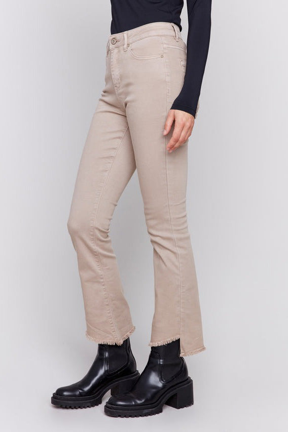 Bootcut Twill Pants - Almond