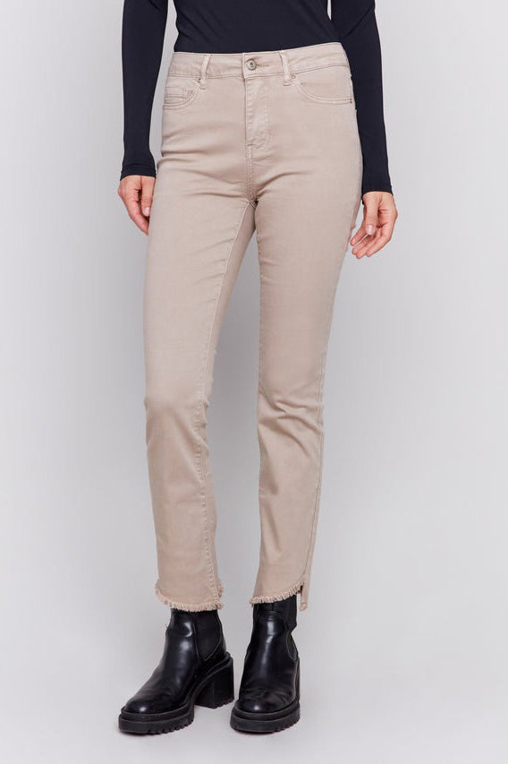 Bootcut Twill Pants - Almond