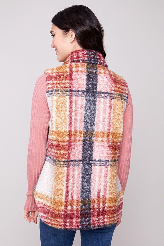 Plaid Knit Vest