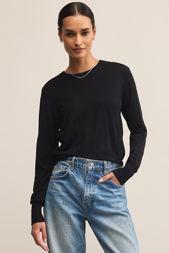 the Perfect Layer Sweater in Black