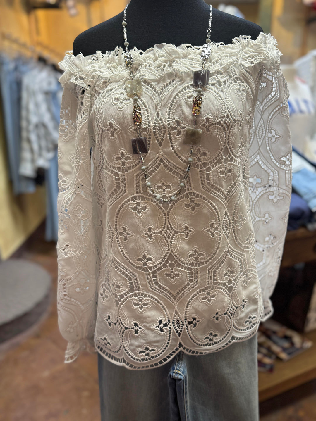 Long sleeve white blouse
