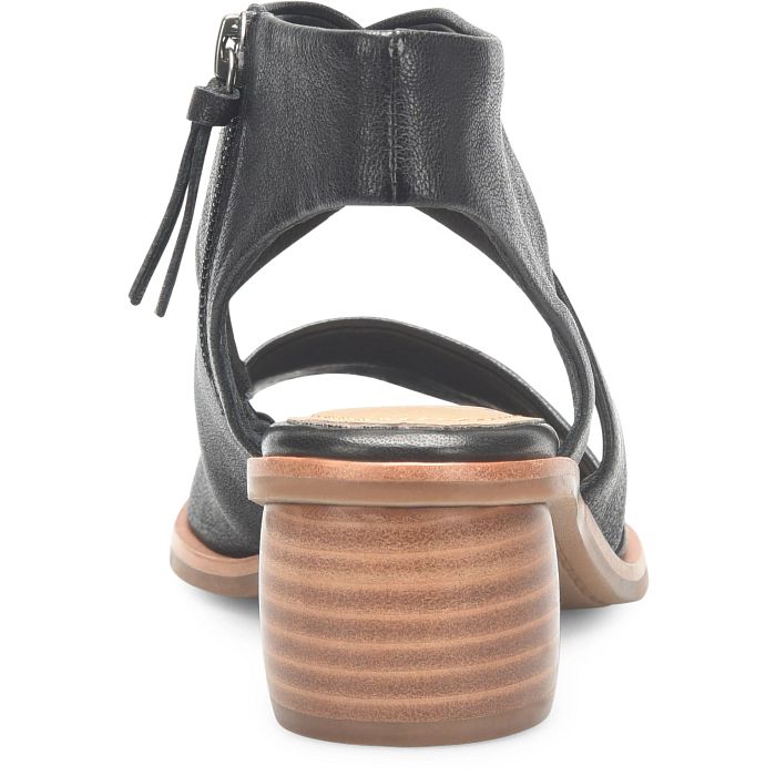 Camille Wrap Around Leather Sandal in Black