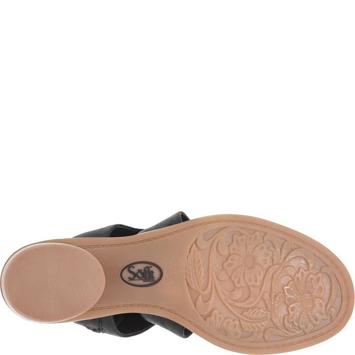 Camille Wrap Around Leather Sandal in Black