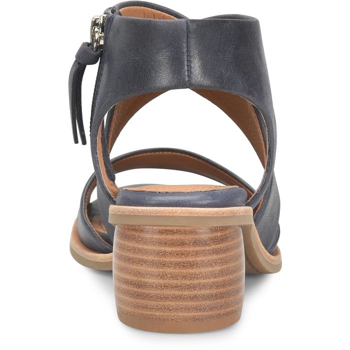 Camille Wrap Around Leather Sandal in Sky Navy