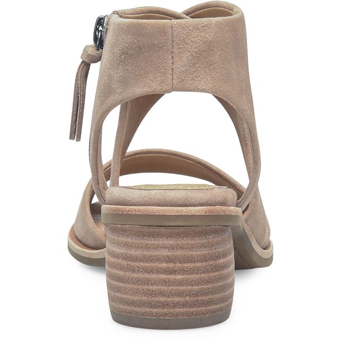 Camille Wrap Around Leather Sandal in Stone Suede