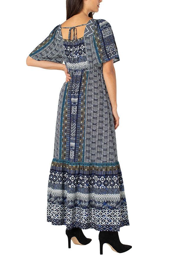 Square Neck Woven Maxi Dress
