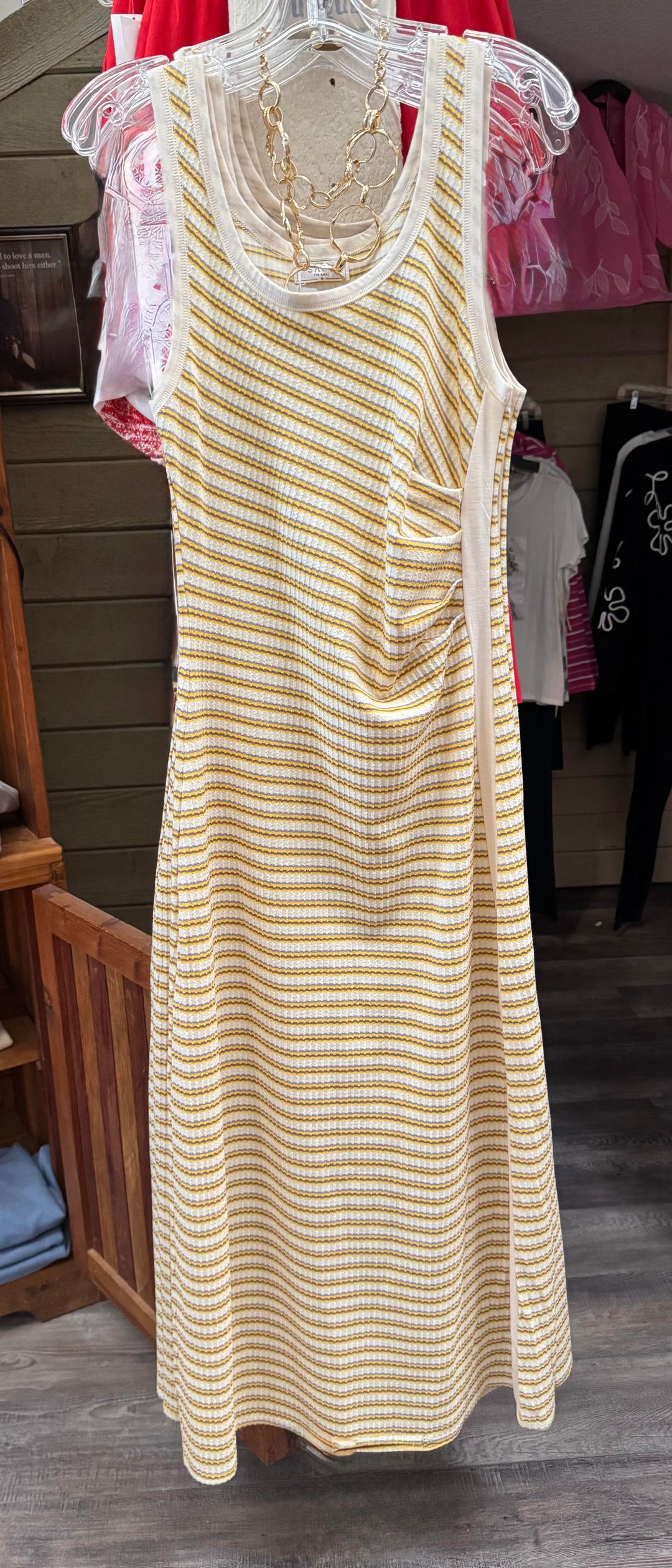 Little things stripe ruched dress