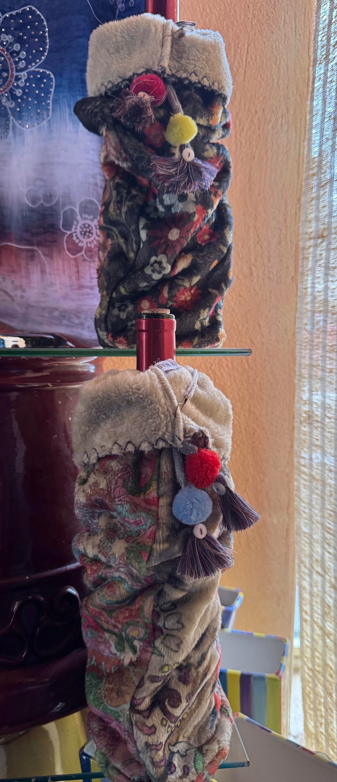 Paisley tie wine tote