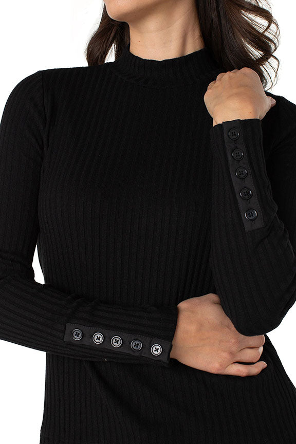 Long Sleeve Mock Neck Knit Top
