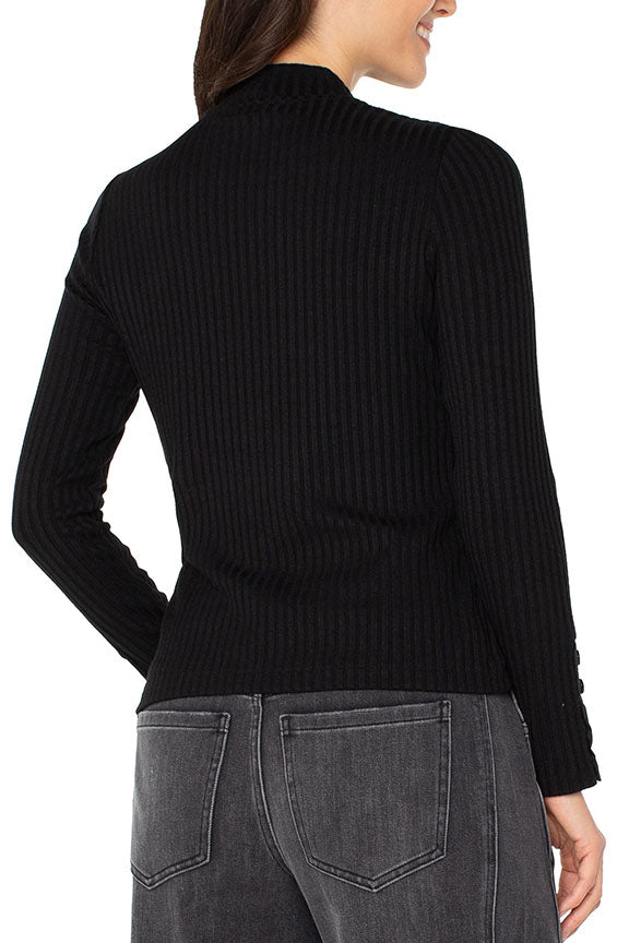 Long Sleeve Mock Neck Knit Top