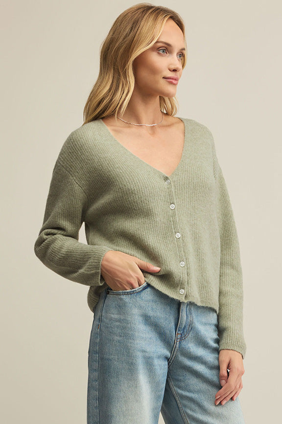 Emile Cardigan in Bay Leaf