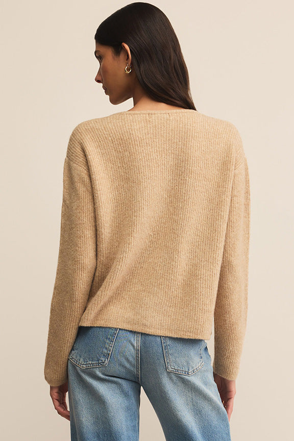 Emile Cardigan in Biscuit