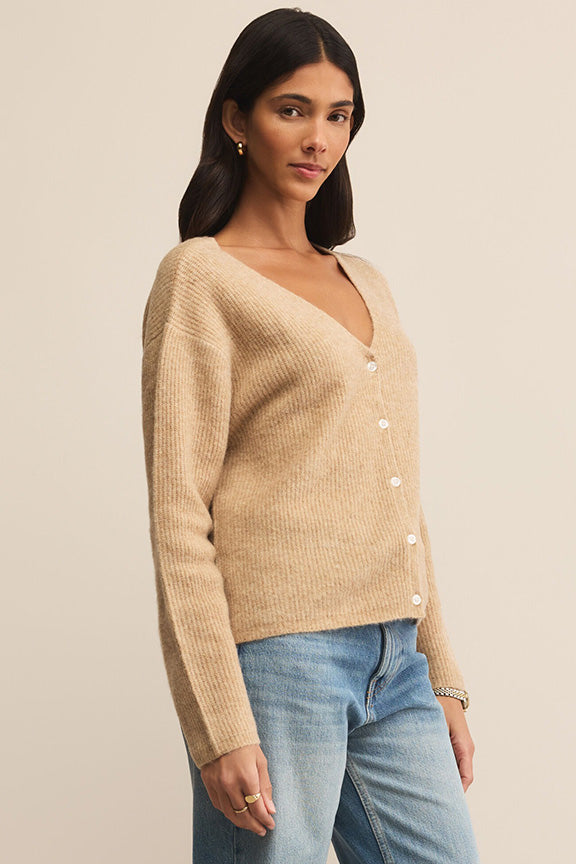 Emile Cardigan in Biscuit