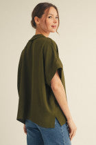 Dolman Sleeve Top in Olive