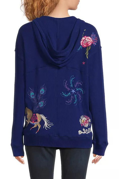 Ariela Thermal Hoodie - Beacon Blue