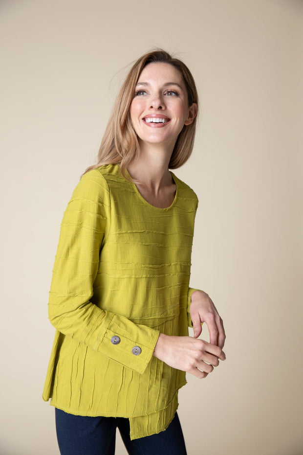 Steady Stream Overlay Top - Pear