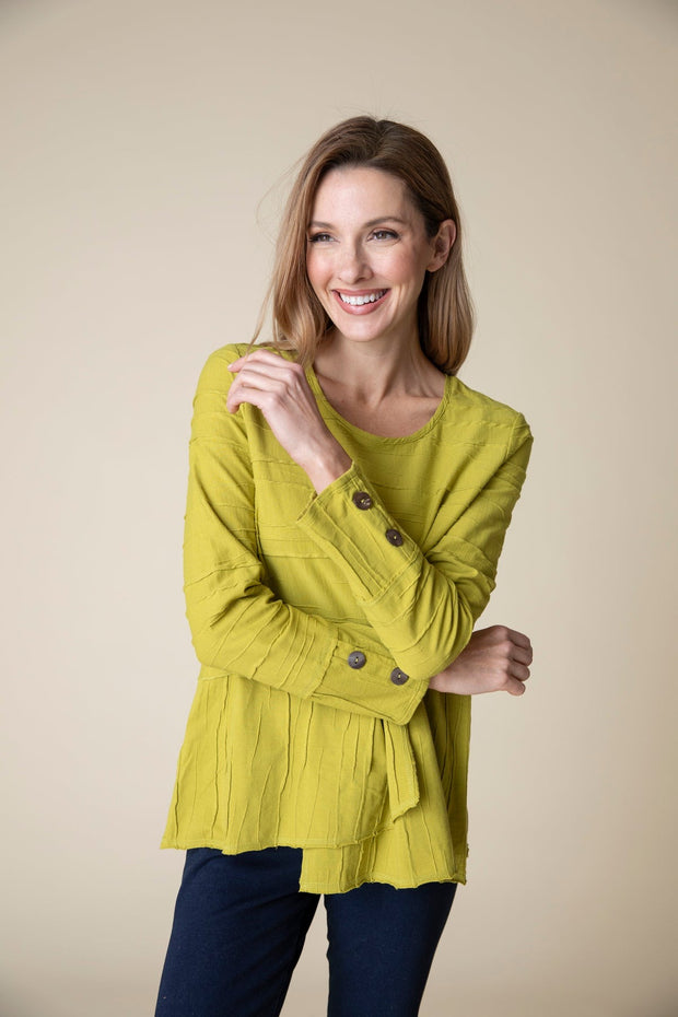 Steady Stream Overlay Top - Pear