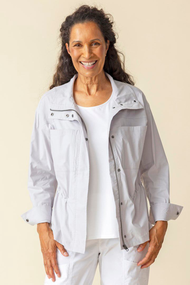 Cool Tech Utility Jacket in Smoke