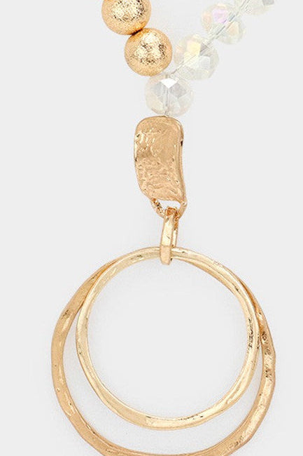 Faceted Beaded Wraparound Necklace