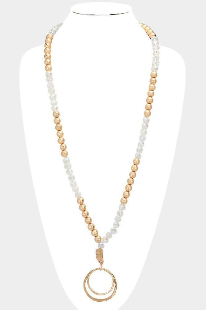 Faceted Beaded Wraparound Necklace