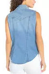 Sleeveless Slim Cut Shirt