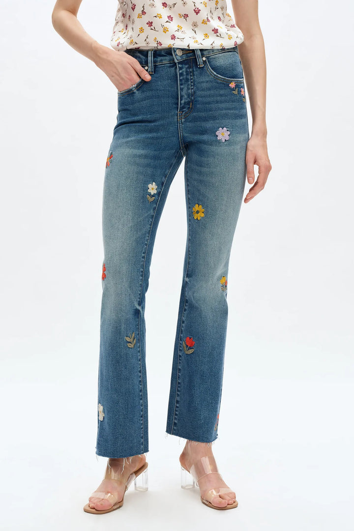 Floral Embossed Jean