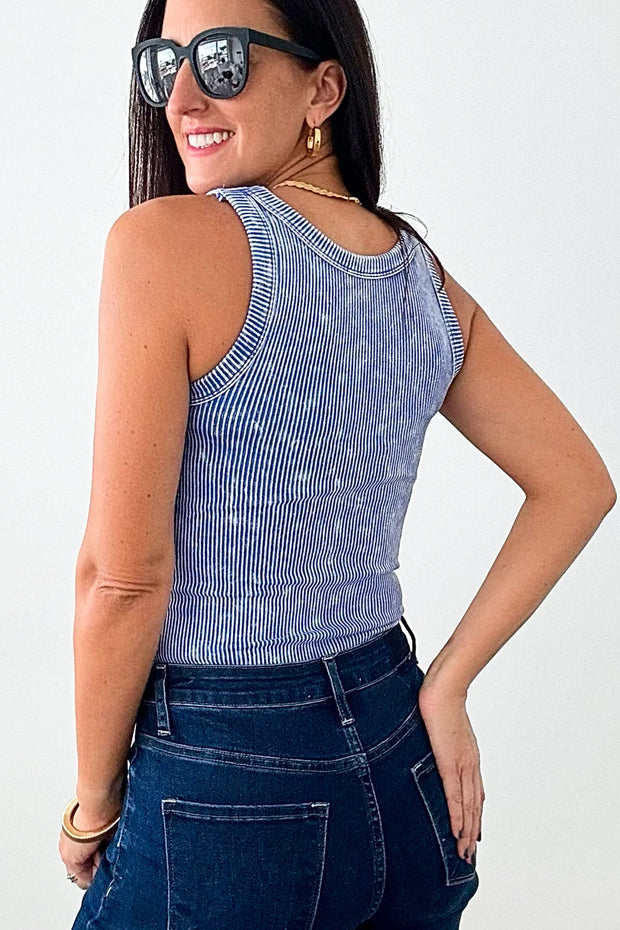 2-way Neckline Ribbed Top