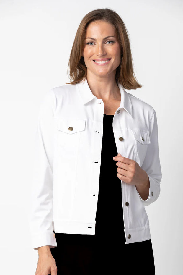 Stonewash Jean Jacket - White