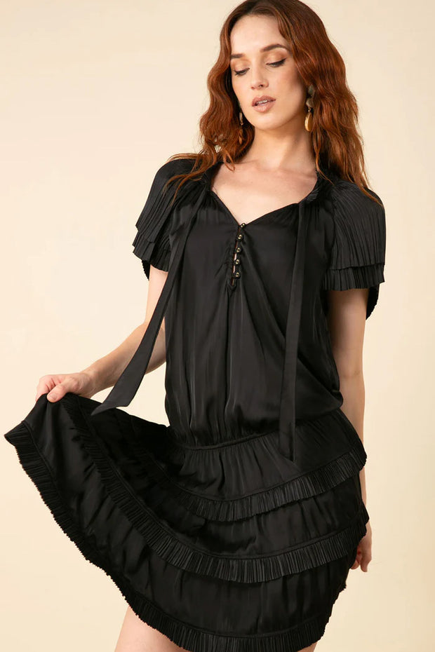 Alexandria Solid Drop Waist Dress