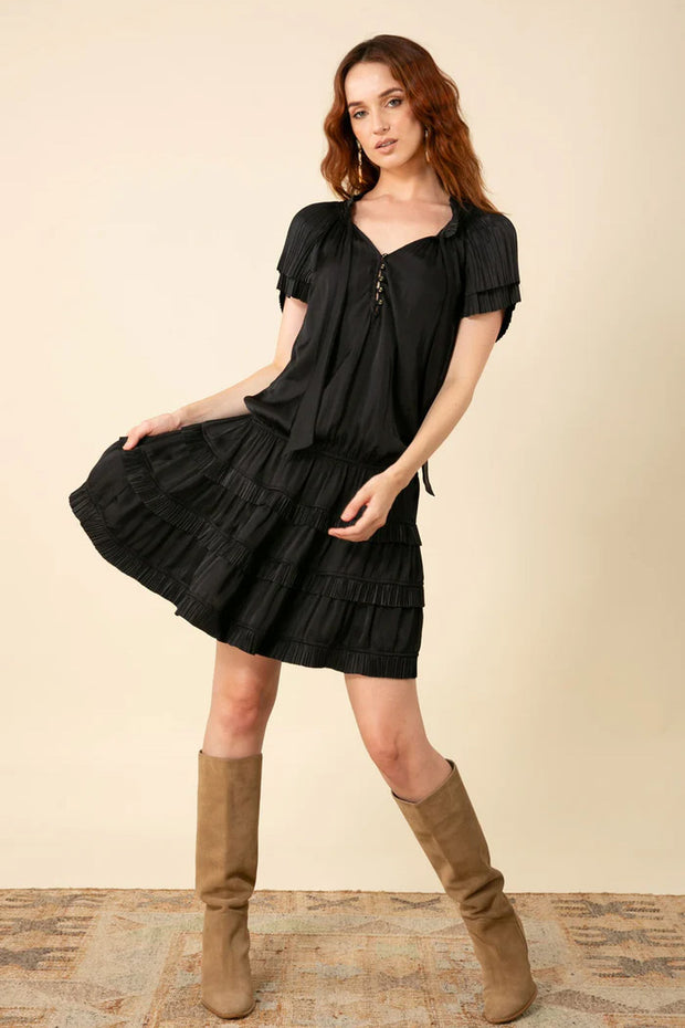 Alexandria Solid Drop Waist Dress