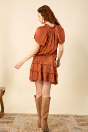 Alexandria Solid Drop Waist Dress