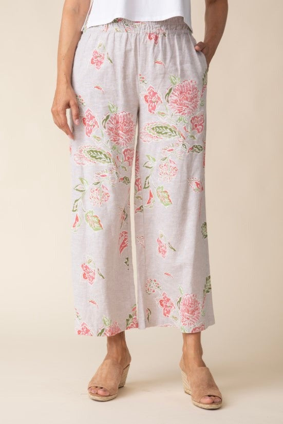 Linen Bloom Flood Pant