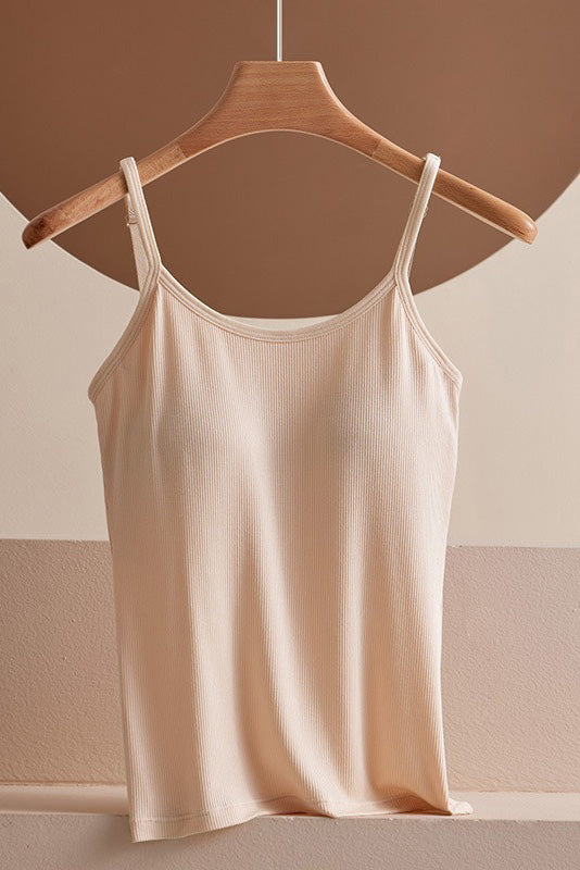 Nude Camisole Tank with Built-in Bra