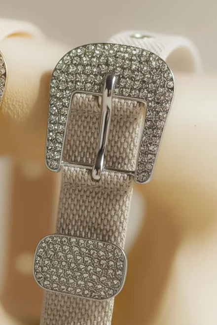 Metallic Mesh and Rhinestone Belt