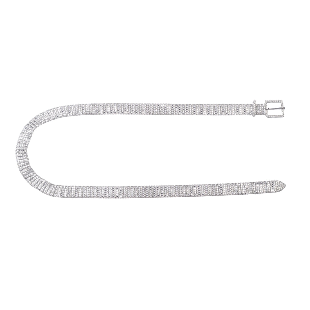 Crystal Embellished Mesh Belt