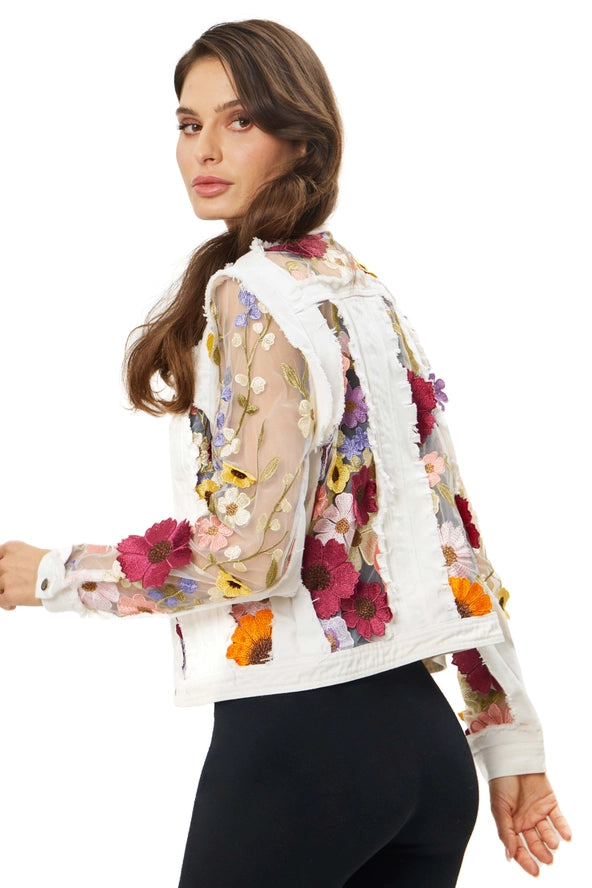 Floral Jean Jacket
