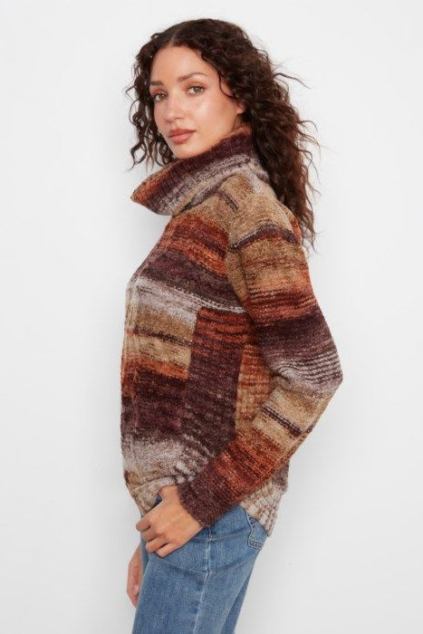 Cowl Neck Rounded Hem Sweater