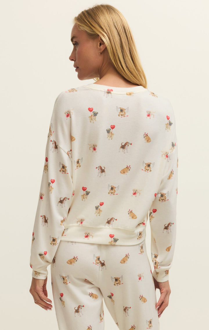 Bisous Love Pup Lounging Top