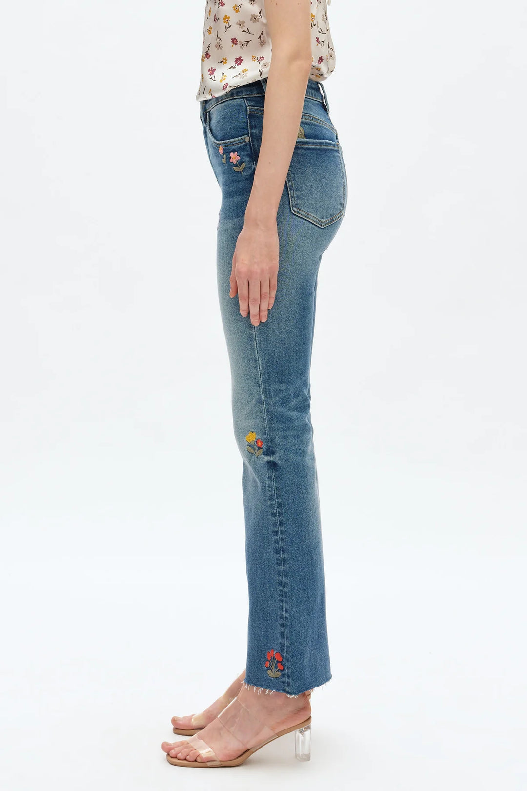 Floral Embossed Jean