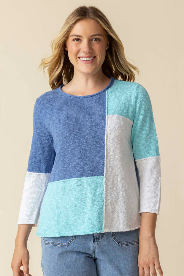 Yin Yang Color Block Pull Over