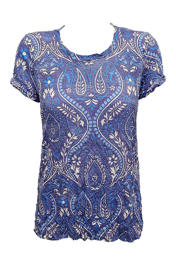 Crushed Crew Cut Indigo Tee