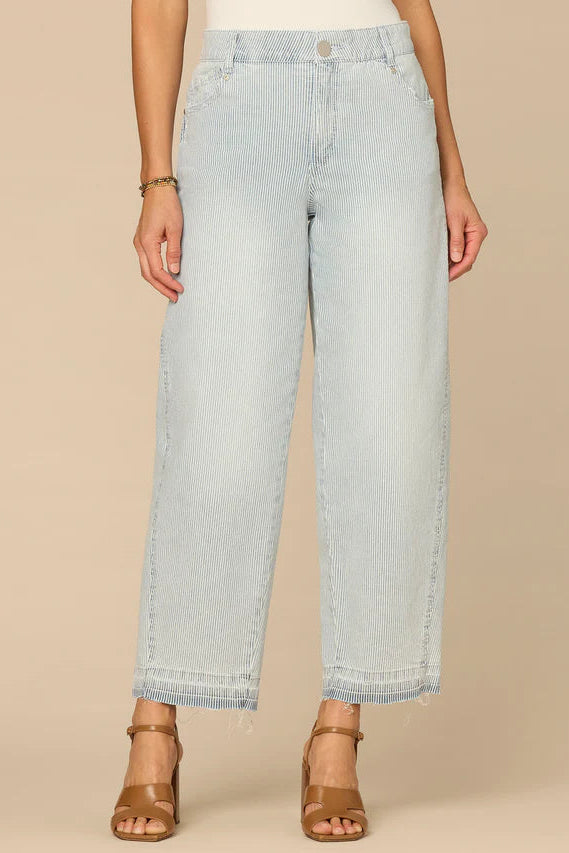 Skyrise Barrel Leg Release Hem Jean