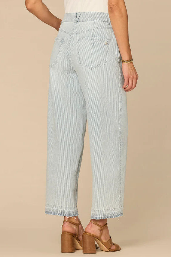 Skyrise Barrel Leg Release Hem Jean
