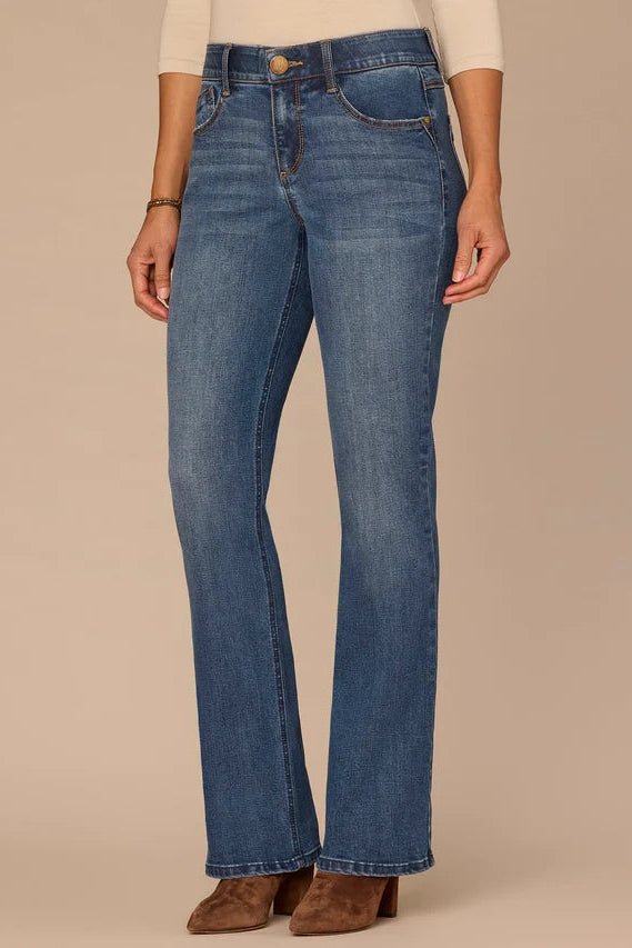 "Ab"solution® High Rise Itty Bitty Boot Jeans in Blue Artisanal